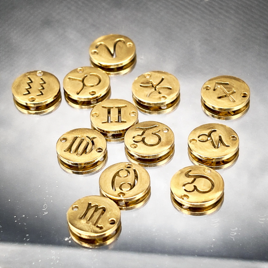 カスタマイズ可能な12星座ゴールドブレスレット - あなたの星座を選べる