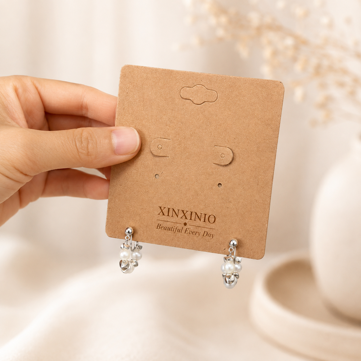 「XINXINIO」 淡水パール 上品な揺れ感 シルバーカラー 耳元アクセサリー イヤリング レディースアクセサリー プレゼント デートコーデ