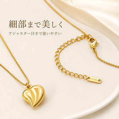 「XINXINIO」心の鼓動 ハートペンダントネックレス、愛と情熱の象徴、立体