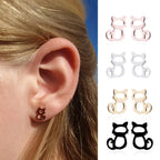 Lovely Gold Color Kitten Cat Stainless Steel Jewelry Set Necklaces Men Collares Fashion Hollow Cat Earring Necklace Paw Jewelry