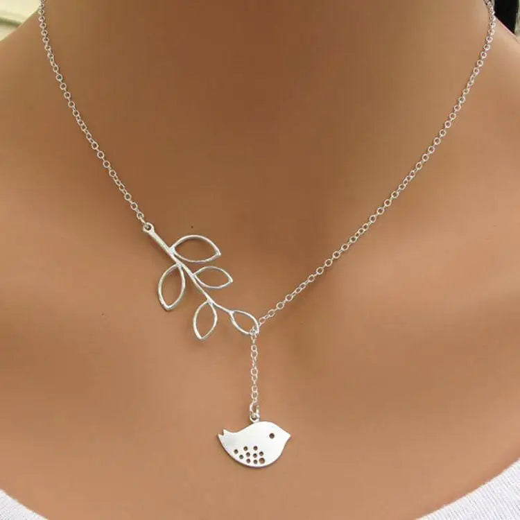 New Fashion Corss Jewelry Leaves Bird Pendant Necklace Maxi Statement Necklace Chokers Necklace For Women 2018 Jewelry Bijoux