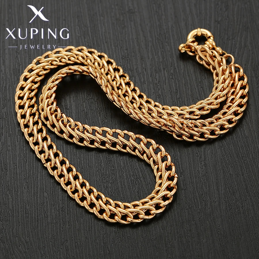 Xuping Jewelry Bracelet and Necklace Set Charm Jewellery Set Gold Color Plated for Women Wedding Gifts X000787949