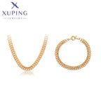 Xuping Jewelry Bracelet and Necklace Set Charm Jewellery Set Gold Color Plated for Women Wedding Gifts X000787949