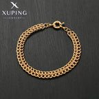 Xuping Jewelry Bracelet and Necklace Set Charm Jewellery Set Gold Color Plated for Women Wedding Gifts X000787949