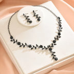 エレガントな花柄デザインのジュエリーセット、パーティー用のファッションジュエリー、日常の服装の装飾、トレンディでどんな服装にも合う絶妙なジュエリー