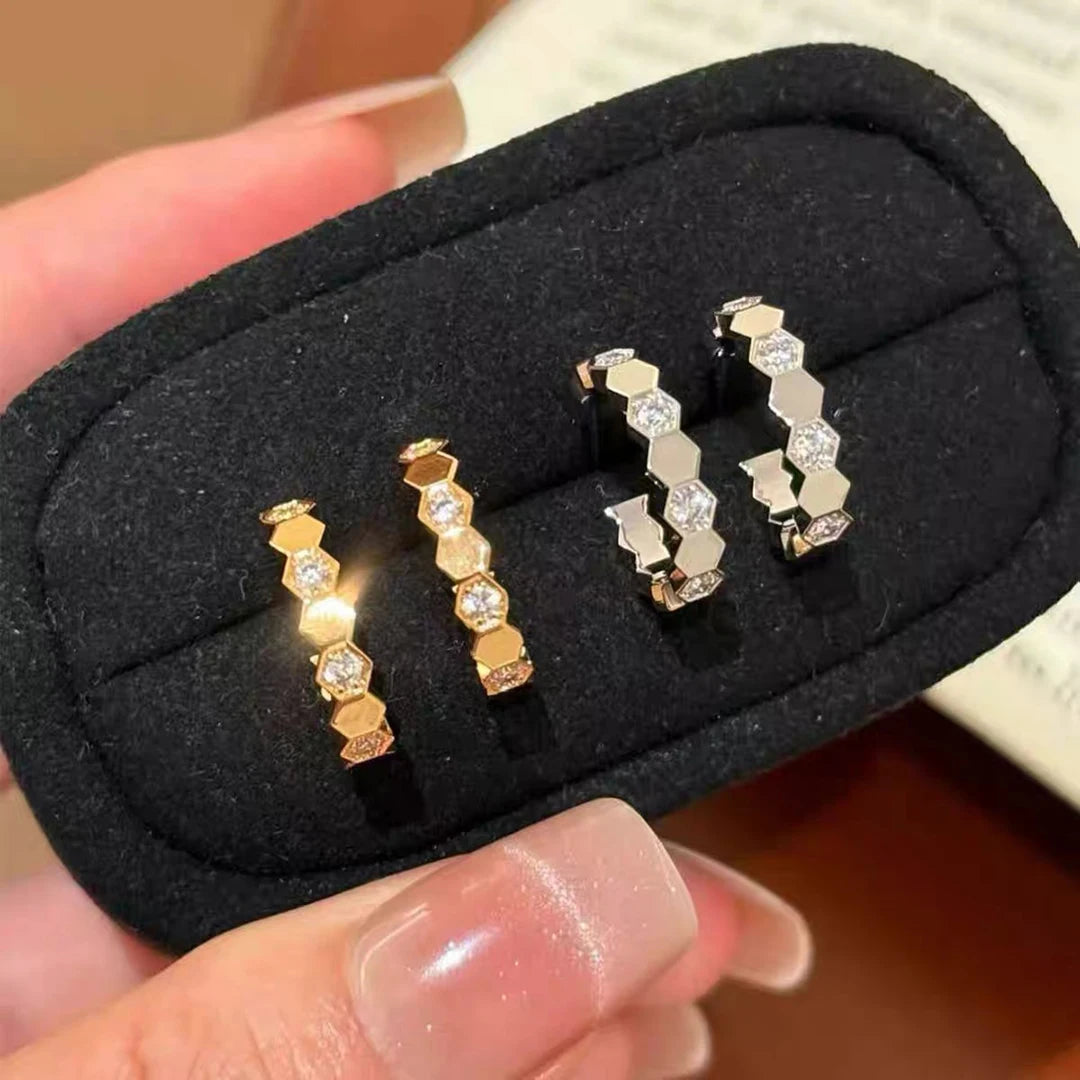 【925シルバー】エレガント六角形リング レディース 普段使い・パーティー対応 ギフトにも