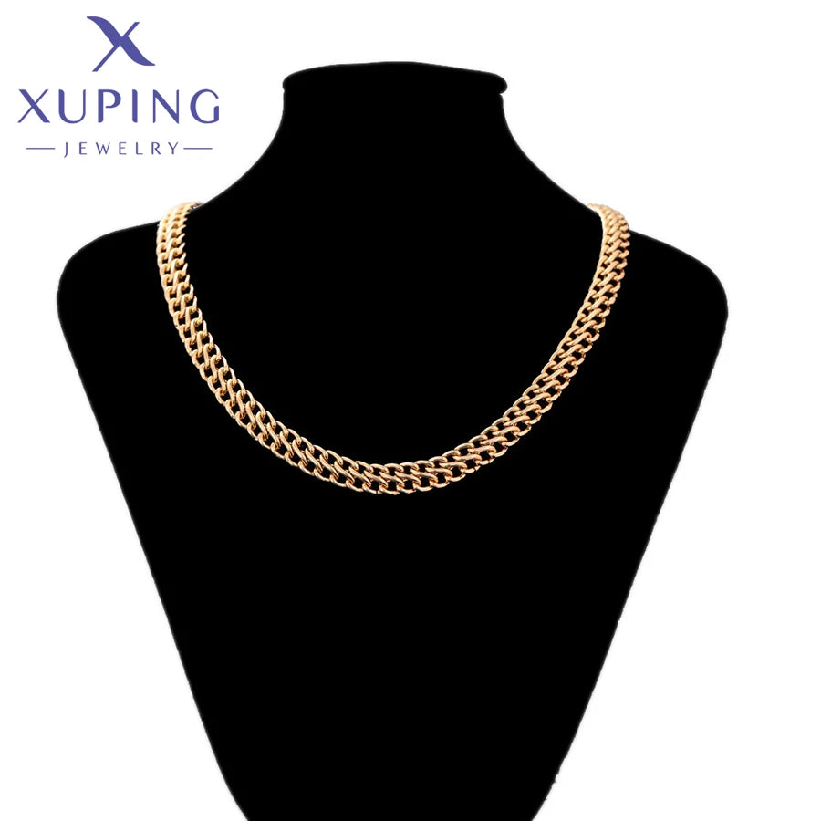 Xuping Jewelry Bracelet and Necklace Set Charm Jewellery Set Gold Color Plated for Women Wedding Gifts X000787949