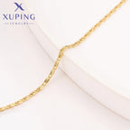 Xuping Jewelry Personality Light Gold Color Necklace for Woman Schoolgirl Birthday Christmas Party Wish Gifts X000978777