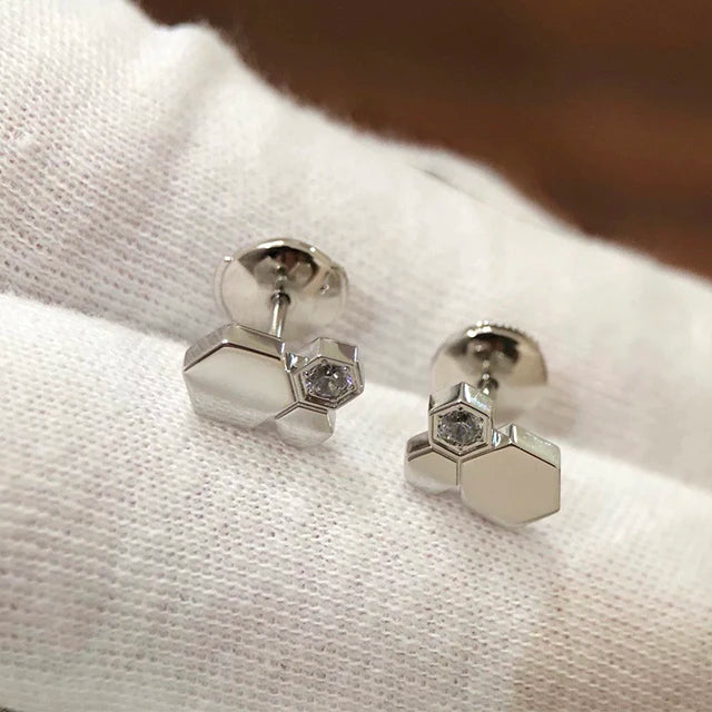【925シルバー】エレガント六角形リング レディース 普段使い・パーティー対応 ギフトにも