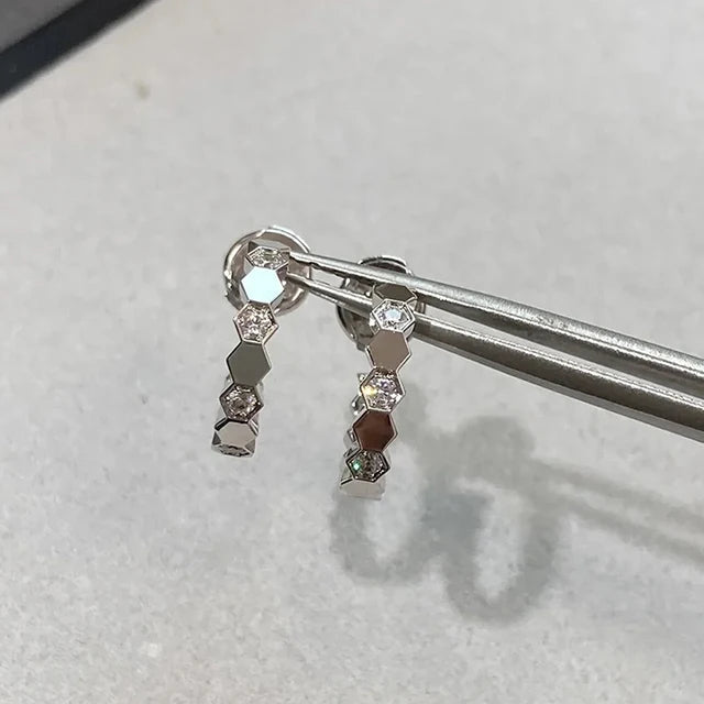 【925シルバー】エレガント六角形リング レディース 普段使い・パーティー対応 ギフトにも