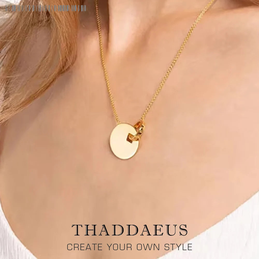 Necklace and Earring Jewelry Set Round Ornament Brand New 925 Sterling Silver Together Forever Trendy Gift For Women