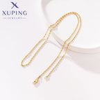 Xuping Jewelry Personality Light Gold Color Necklace for Woman Schoolgirl Birthday Christmas Party Wish Gifts X000978777