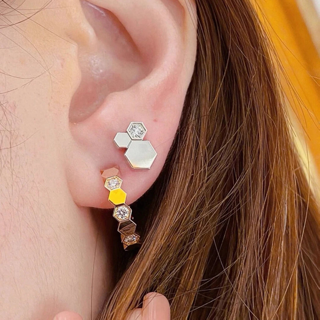 【925シルバー】エレガント六角形リング レディース 普段使い・パーティー対応 ギフトにも