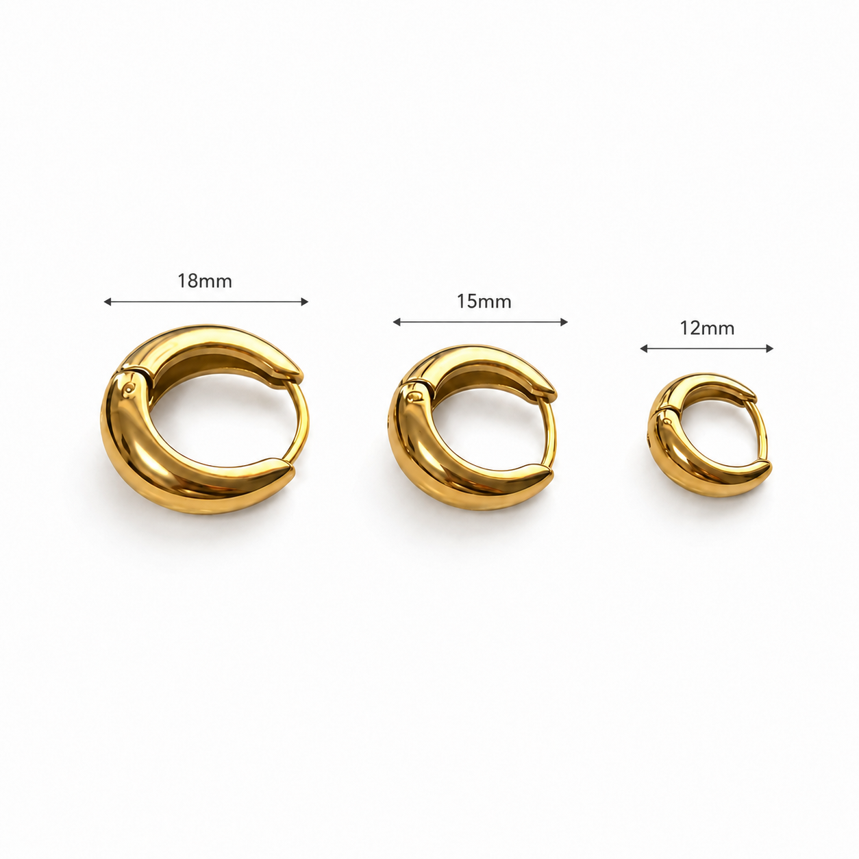 Heart Gold Earrings - Adorable Minimalist Design Heart Cute